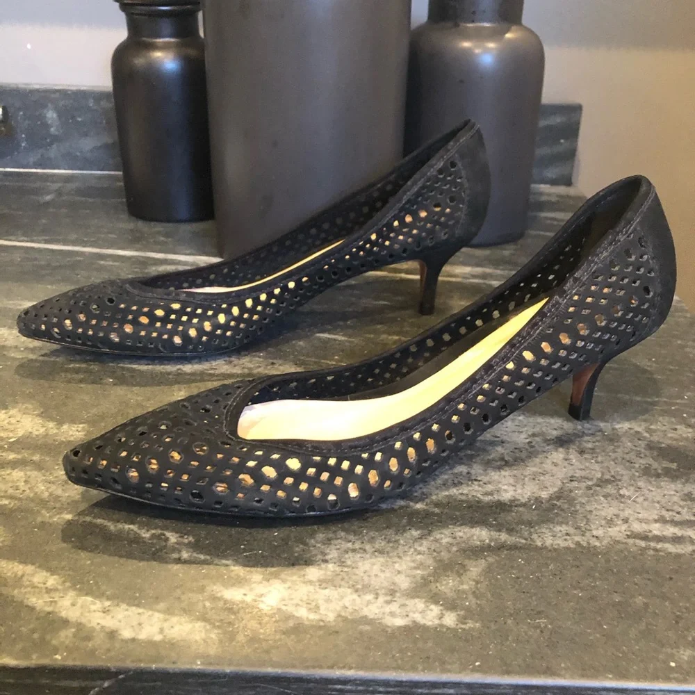 Schutz Black Mesh Shoes